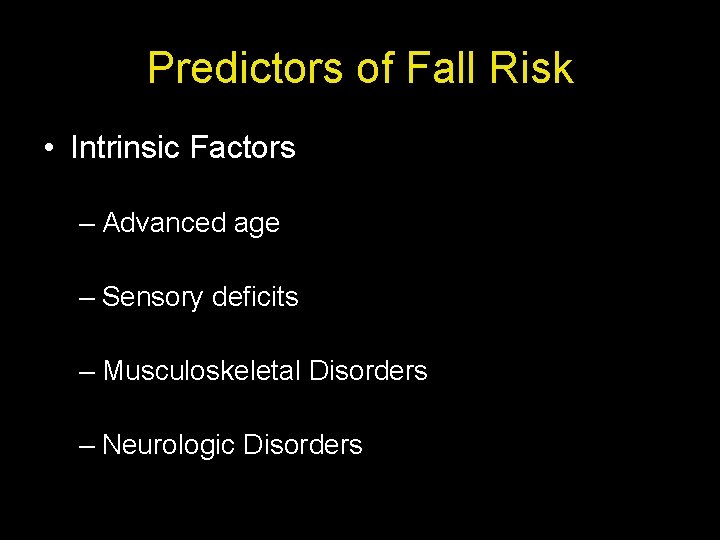 Physical Function and Fall Risk among Urban Community