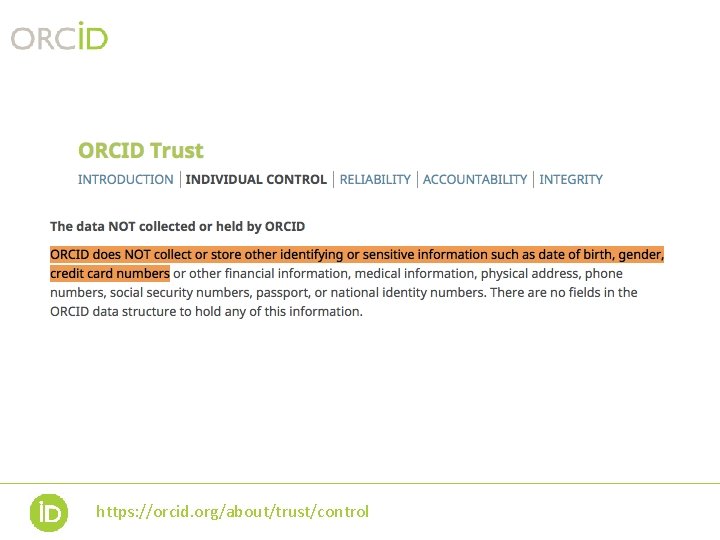 https: //orcid. org/about/trust/control 