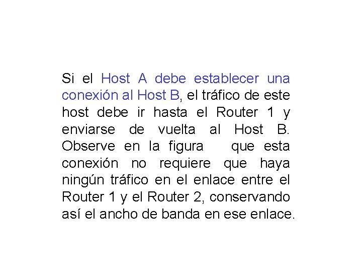 Si el Host A debe establecer una conexión al Host B, el tráfico de