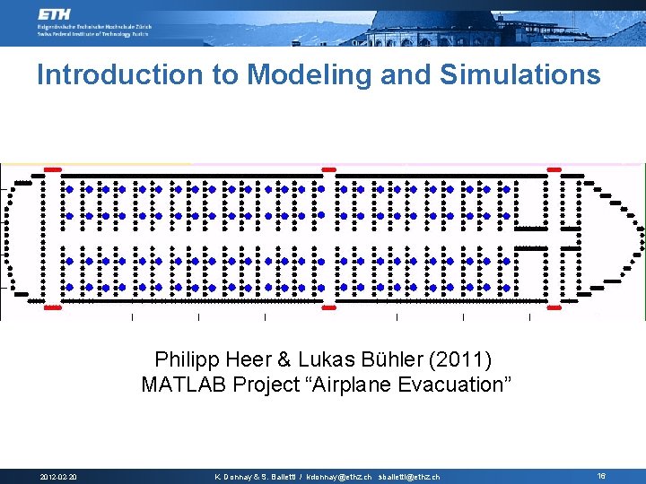 Introduction to Modeling and Simulations Philipp Heer & Lukas Bühler (2011) MATLAB Project “Airplane