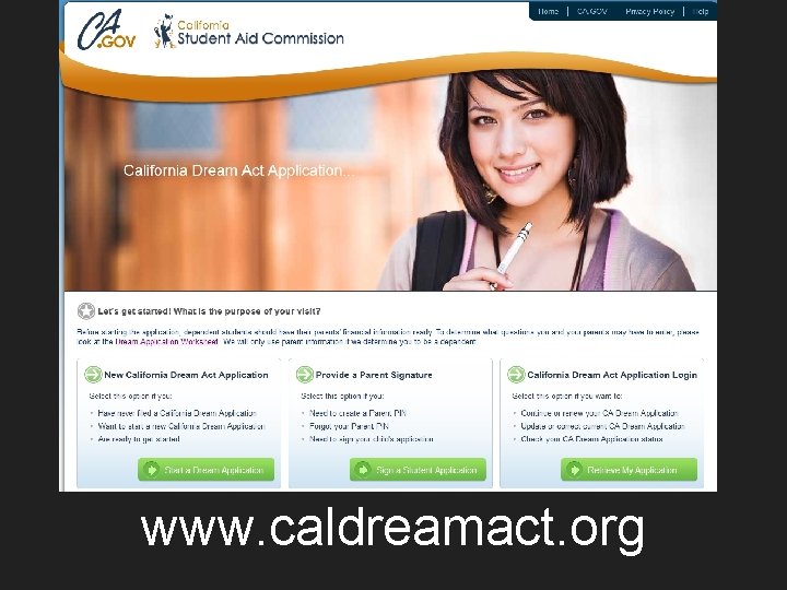 www. caldreamact. org 