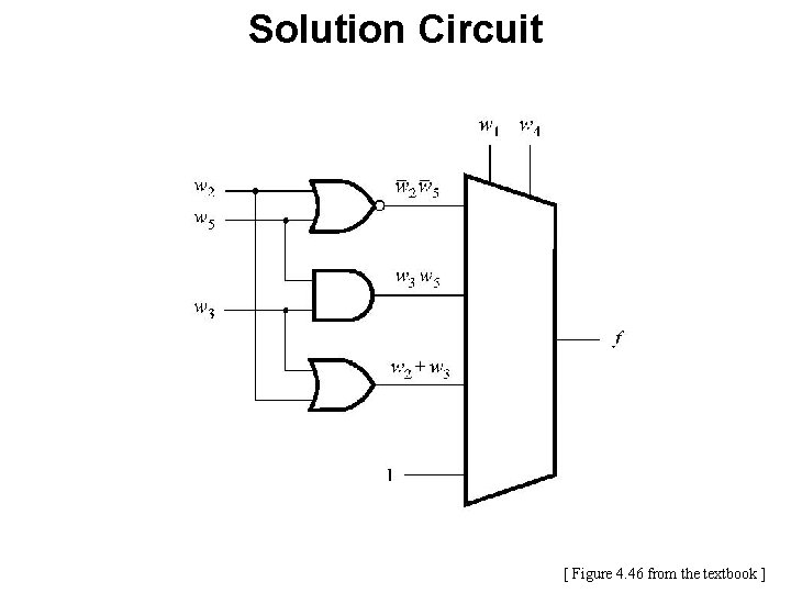 Solution Circuit [ Figure 4. 46 from the textbook ] 
