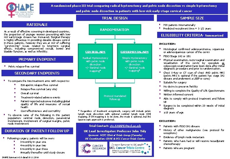 A randomised phase III trial comparing radical hysterectomy and pelvic node dissection vs simple