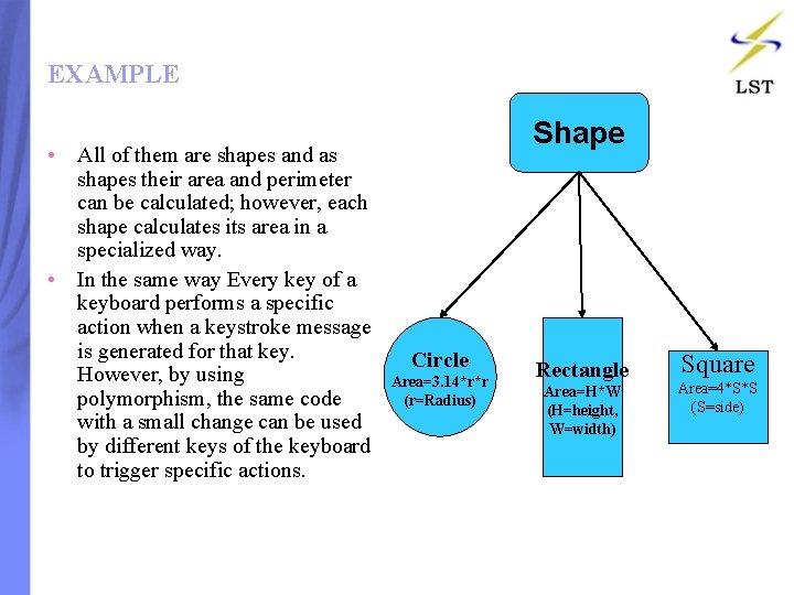 EXAMPLE • All of them are shapes and as shapes their area and perimeter EXAMPLE • All of them are shapes and as shapes their area and perimeter