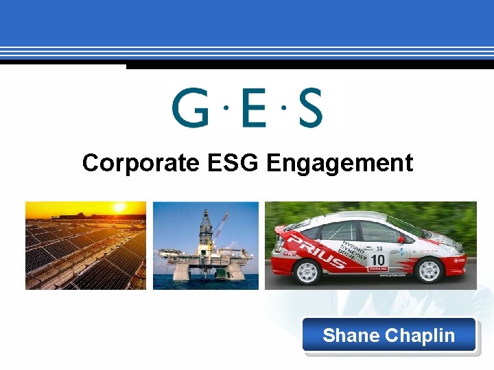 Corporate ESG Engagement Shane Chaplin 