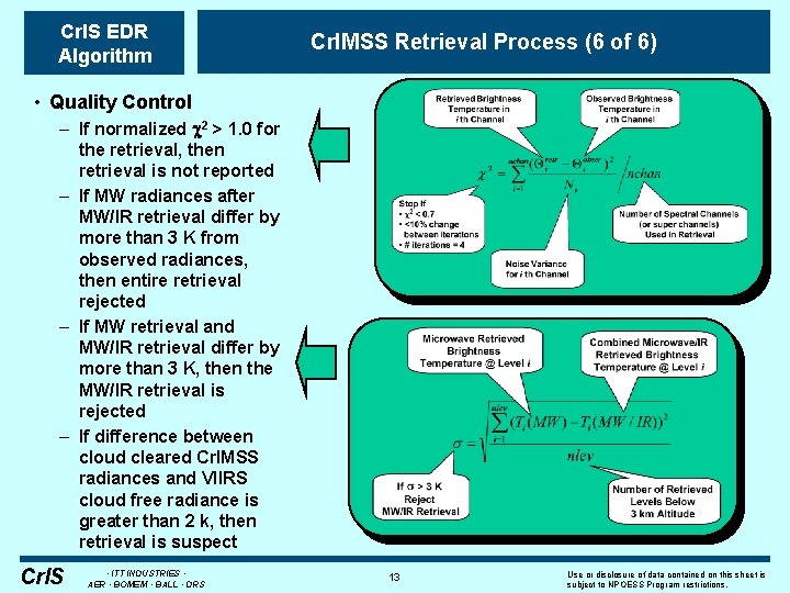 Cr. IS EDR Algorithm Cr. IMSS Retrieval Process (6 of 6) • Quality Control