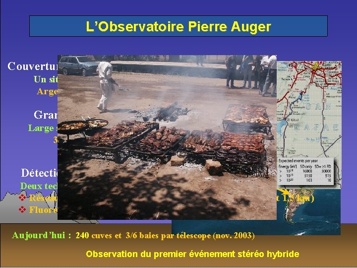 L’Observatoire Pierre Auger Couverture complète du ciel : Un site par hémisphère Argentine, États-Unis