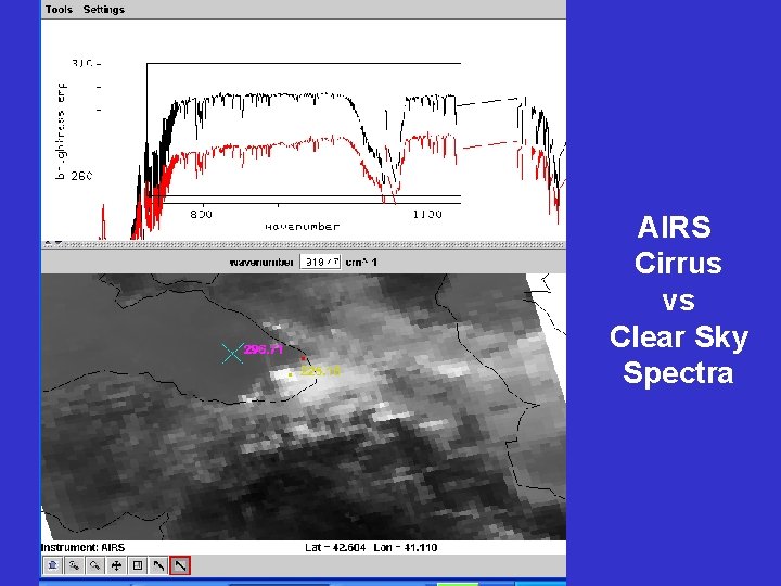 AIRS Cirrus vs Clear Sky Spectra 