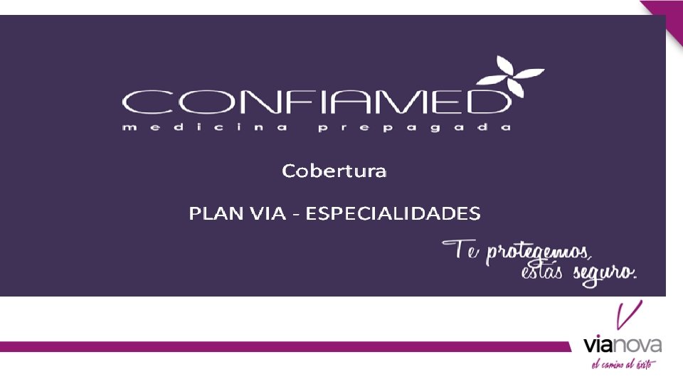 Cobertura PLAN VIA - ESPECIALIDADES 