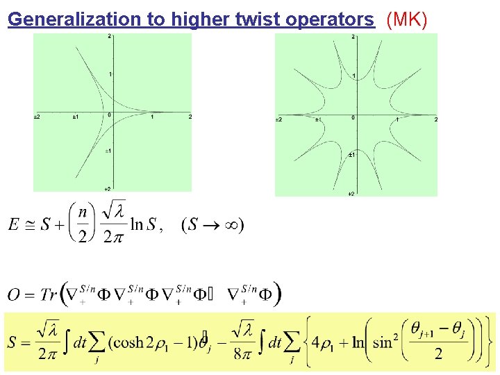 Generalization to higher twist operators (MK) Generalization to higher twist operators (MK)