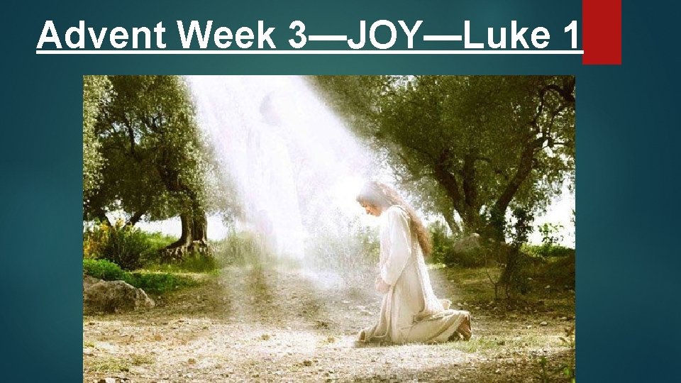 Advent Week 3—JOY—Luke 1 