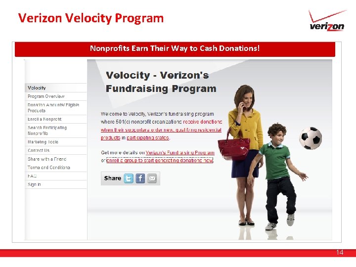 Verizon Velocity Program Nonprofits Earn Their Way to Cash Donations! 14 