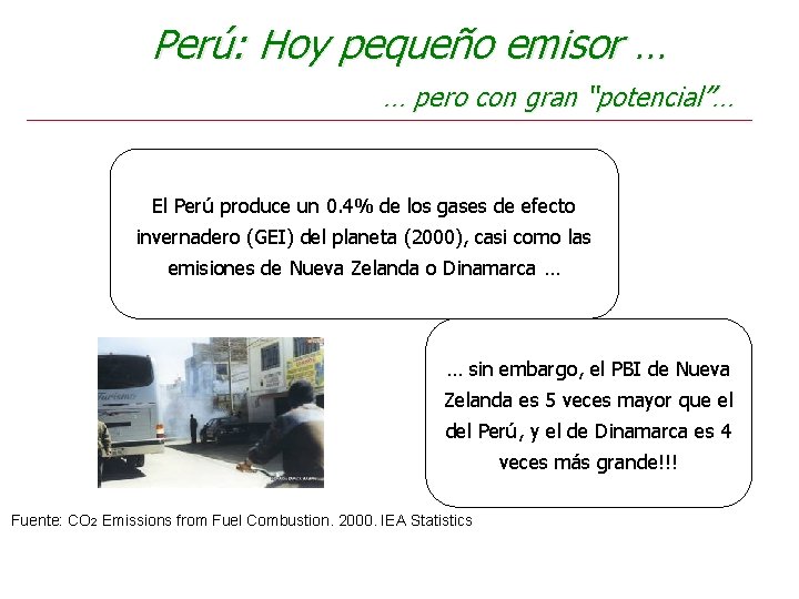 Perú: Hoy pequeño emisor … … pero con gran “potencial”… El Perú produce un Perú: Hoy pequeño emisor … … pero con gran “potencial”… El Perú produce un