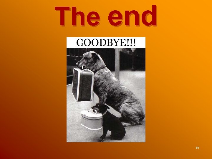 The end 61 The end 61