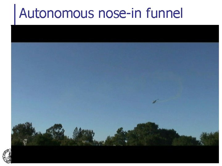 Autonomous nose-in funnel Pieter Abbeel, Adam Coates, Morgan Quigley and Andrew Y. Ng 