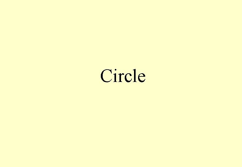 Circle 