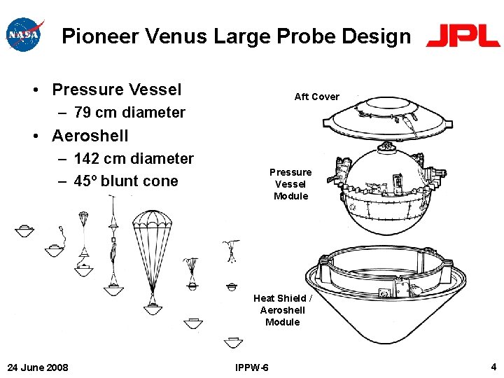 Pioneer Venus Large Probe Design • Pressure Vessel Aft Cover – 79 cm diameter