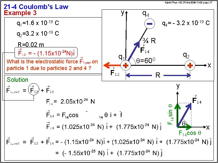 y q 4 q 1=1. 6 х 10 -19 C q 4= - 3.