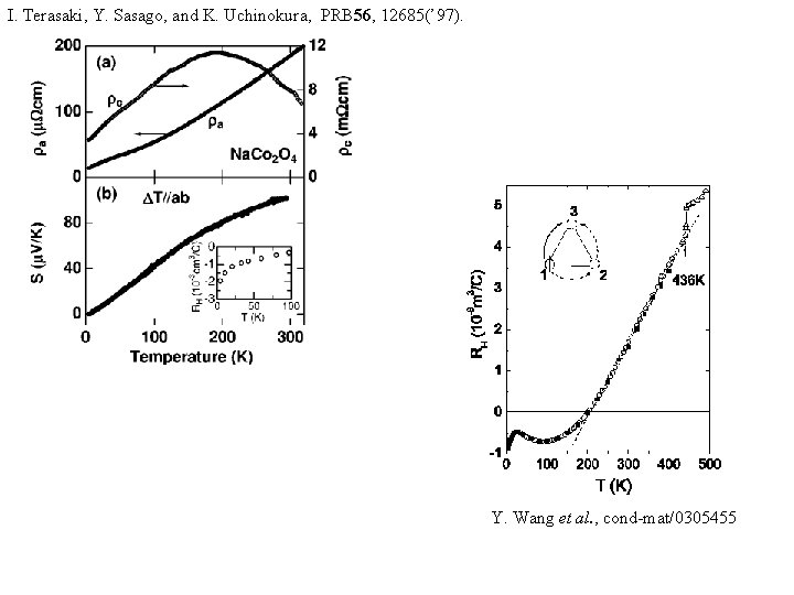 I. Terasaki, Y. Sasago, and K. Uchinokura, PRB 56, 12685(’ 97). Y. Wang et I. Terasaki, Y. Sasago, and K. Uchinokura, PRB 56, 12685(’ 97). Y. Wang et