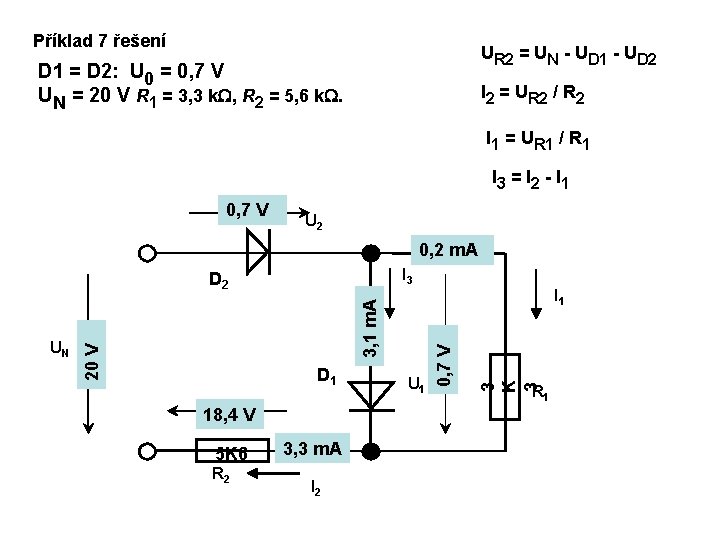 Příklad 7 řešení UR 2 = UN - UD 1 - UD 2 D