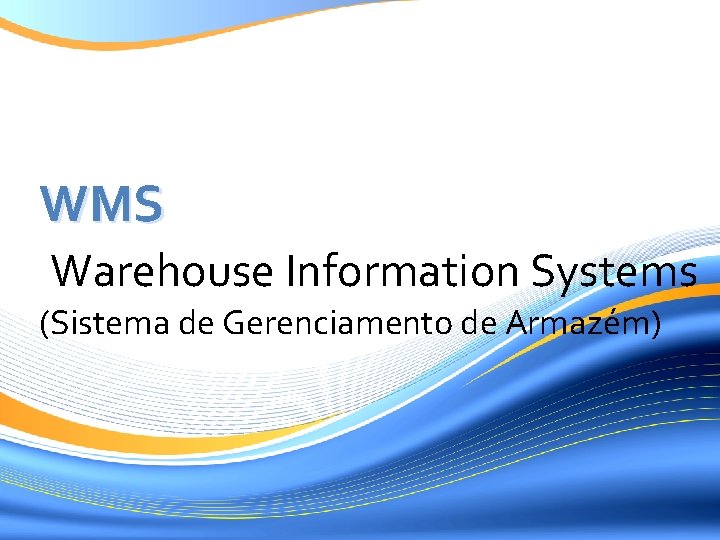 WMS Warehouse Information Systems (Sistema de Gerenciamento de Armazém) 