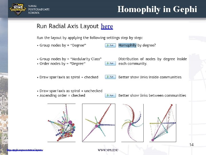 Homophily in Gephi here 14 https: //gephi. org/users/tutorial-layouts/ 
