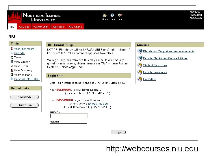 http: //webcourses. niu. edu http: //webcourses. niu. edu
