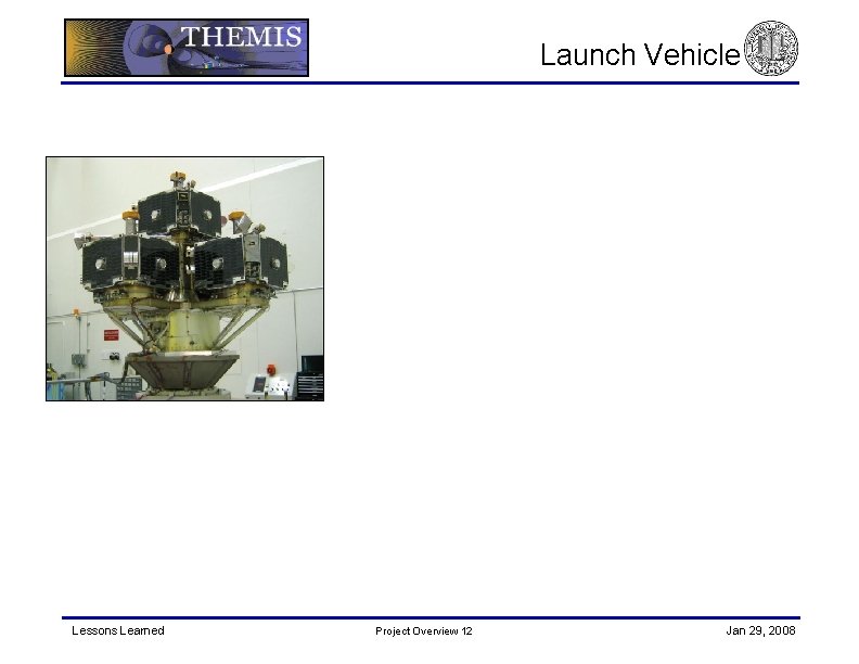 Launch Vehicle Lessons Learned Project Overview 12 Jan 29, 2008 