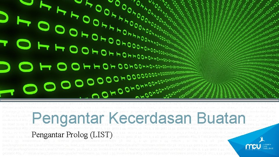 Pengantar Kecerdasan Buatan Pengantar Prolog (LIST) 