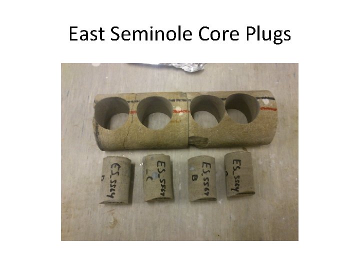 East Seminole Core Plugs 