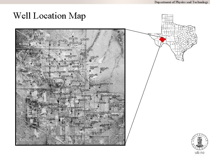 Department of Physics and Technology Well Location Map uib. no 