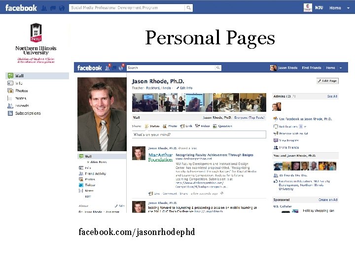 Personal Pages facebook. com/jasonrhodephd Personal Pages facebook. com/jasonrhodephd