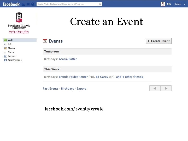 Create an Event facebook. com/events/create Create an Event facebook. com/events/create