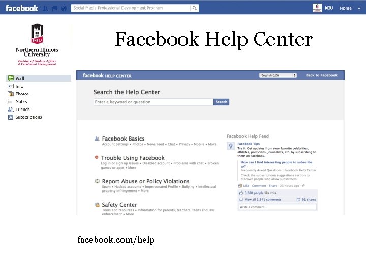 Facebook Help Center facebook. com/help Facebook Help Center facebook. com/help
