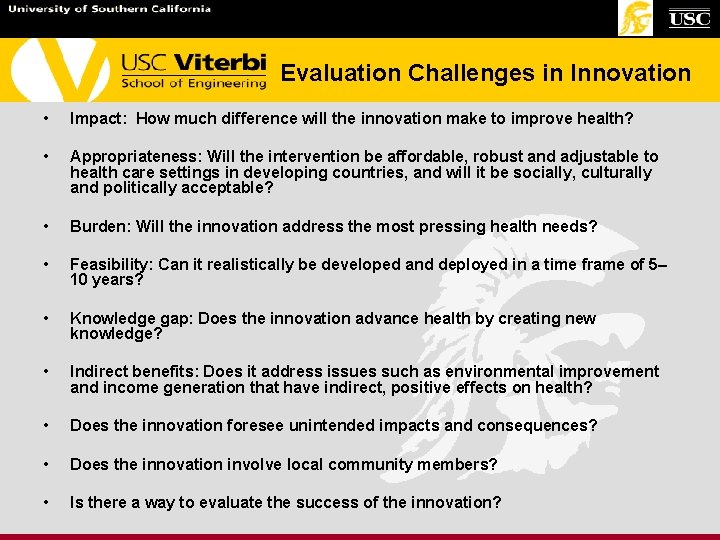 Evaluation Challenges in Innovation • Impact: How much difference will the innovation make to Evaluation Challenges in Innovation • Impact: How much difference will the innovation make to
