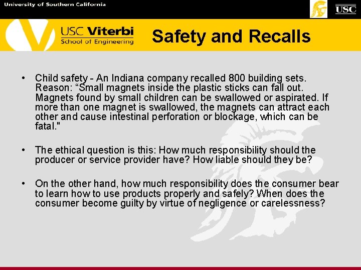 Safety and Recalls • Child safety - An Indiana company recalled 800 building sets. Safety and Recalls • Child safety - An Indiana company recalled 800 building sets.