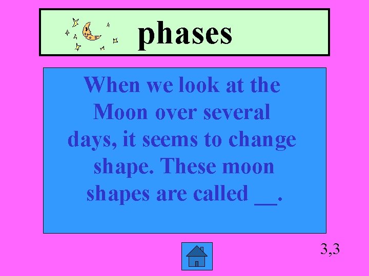 phases When we look at the Moon over several days, it seems to change