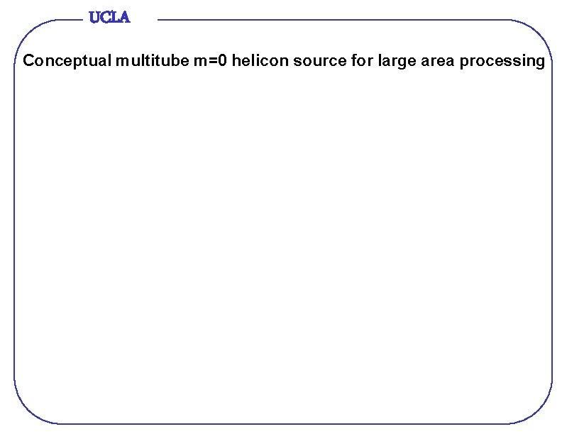 UCLA Conceptual multitube m=0 helicon source for large area processing 