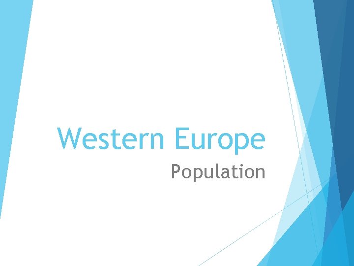 Western Europe Population 