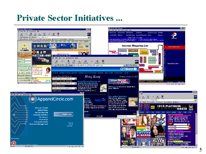 Private Sector Initiatives. . . 5 Private Sector Initiatives. . . 5