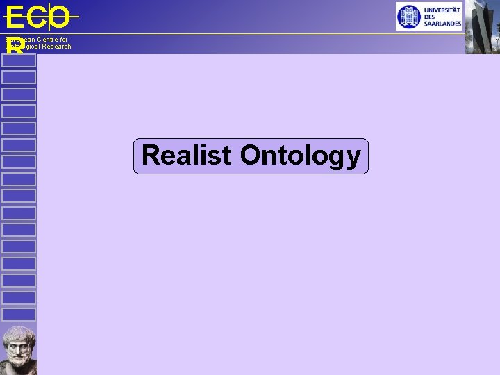 ECO R European Centre for Ontological Research Realist Ontology 