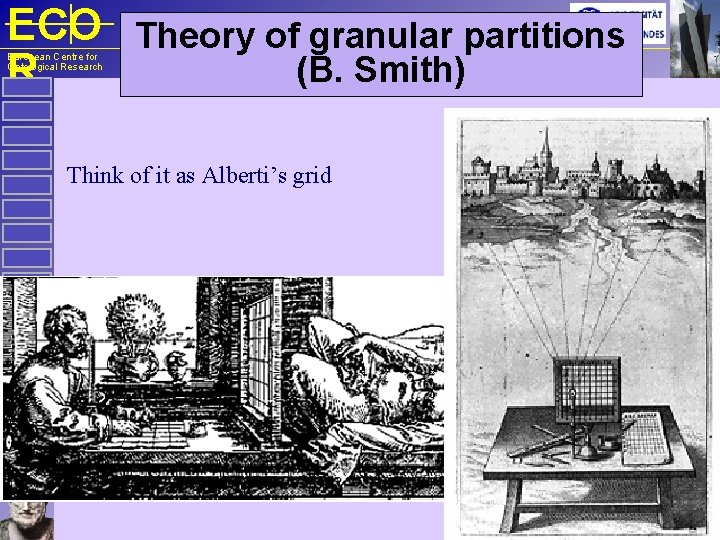 ECO Theory of granular partitions (B. Smith) R European Centre for Ontological Research Think