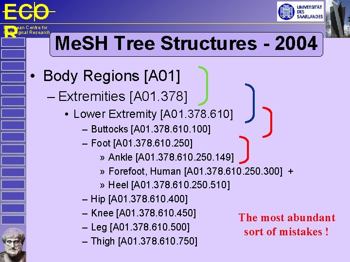ECO R Me. SH Tree Structures - 2004 European Centre for Ontological Research •