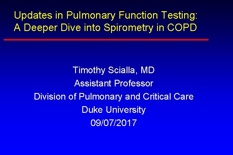 Updates in Pulmonary Function Testing A Deeper Dive