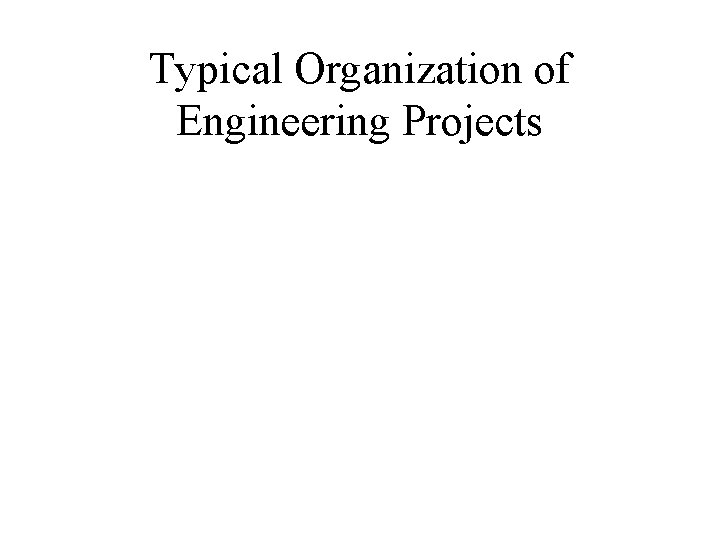 Typical Organization of Engineering Projects 