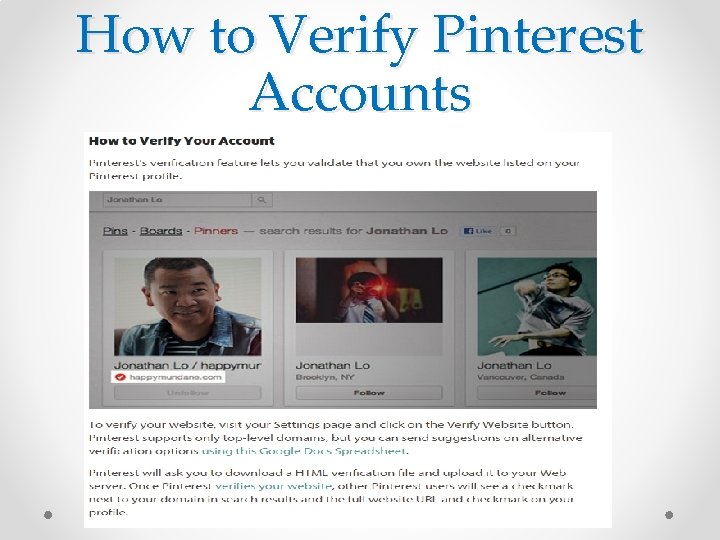 How to Verify Pinterest Accounts 