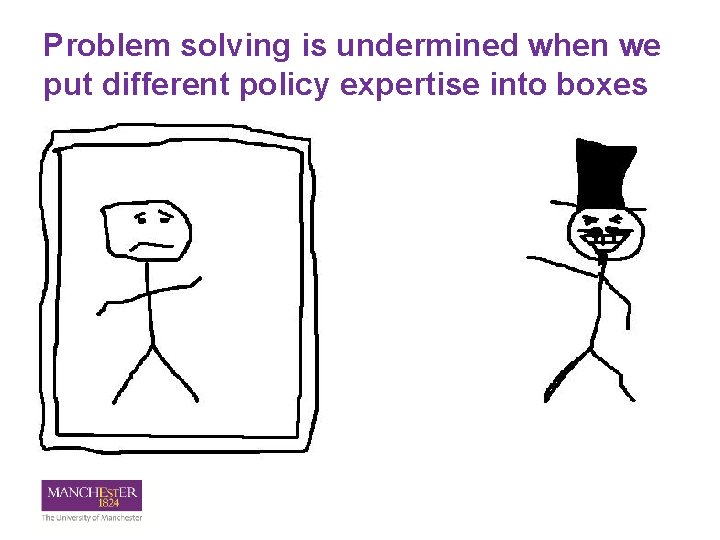 Problem solving is undermined when we put different policy expertise into boxes 