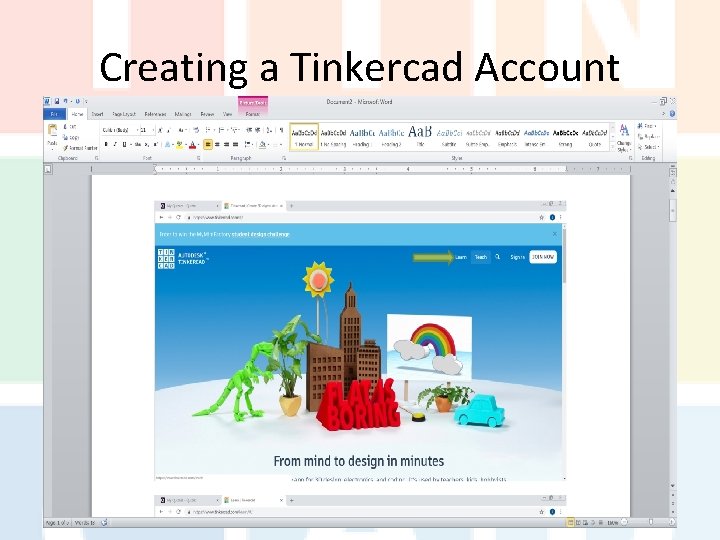 Creating a Tinkercad Account 