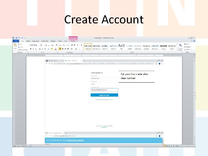 Create Account 