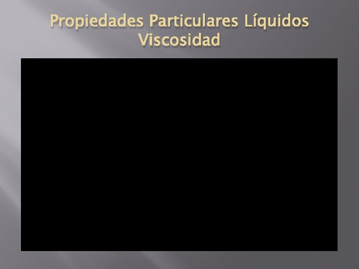 Propiedades Particulares Líquidos Viscosidad 